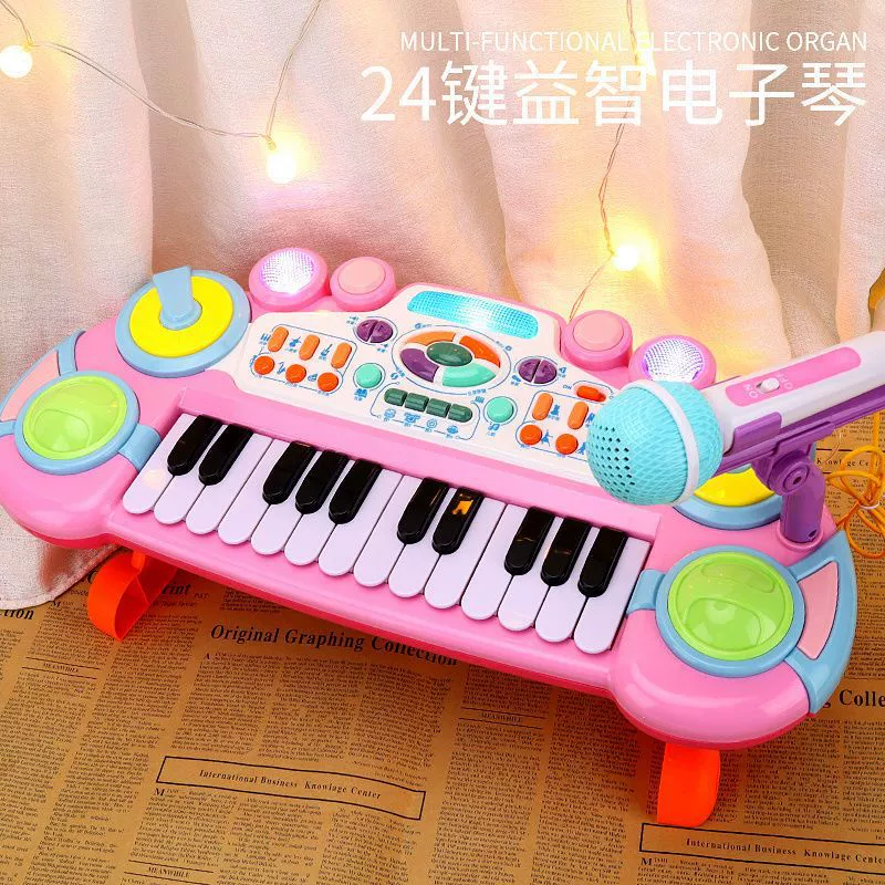 Electric synthesizer, toy for beginners, microphone, piano, 2-3 years, early education