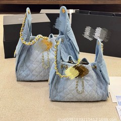 工厂直发 香家鱼子酱纹25bag 菱格皮穿链抽绳hobo同款单肩斜挎包
