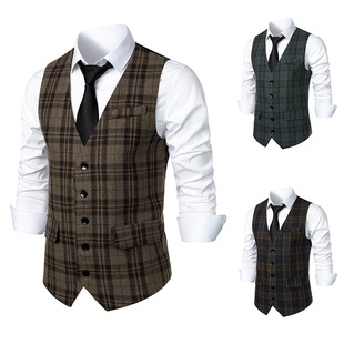 Amazon Men's British Style Vintage Suit Vest M101