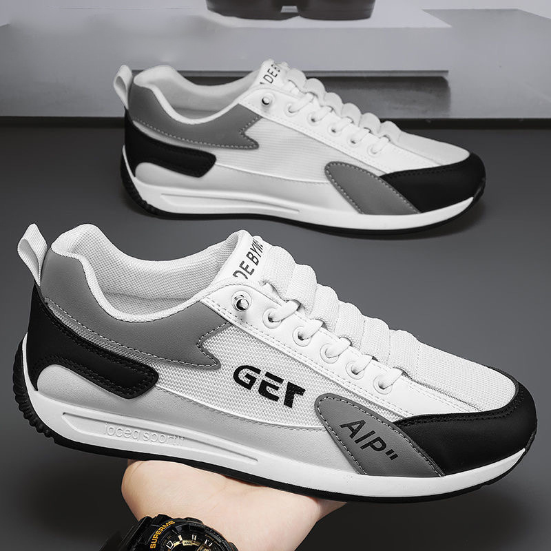 Zapatos de hombre verano transpirables zapatos de malla tendencia Gump zapatos deportivos de hombre zapatos de carrera casuales estudiantes zapatos blancos para hombre
