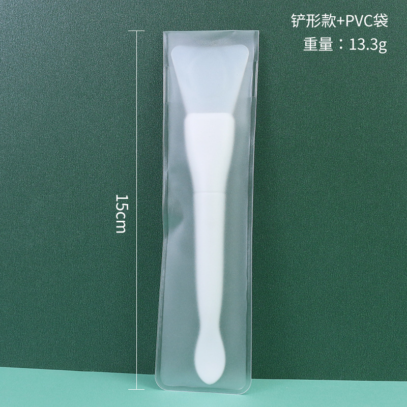 Cepillo de mascarilla Cuchara en forma de semillas de melón de doble cabeza para ajustar la varilla de la mascarilla, fácil de limpiar sin polvo, aplicación de belleza facial, cepillo de silicona de cabeza suave