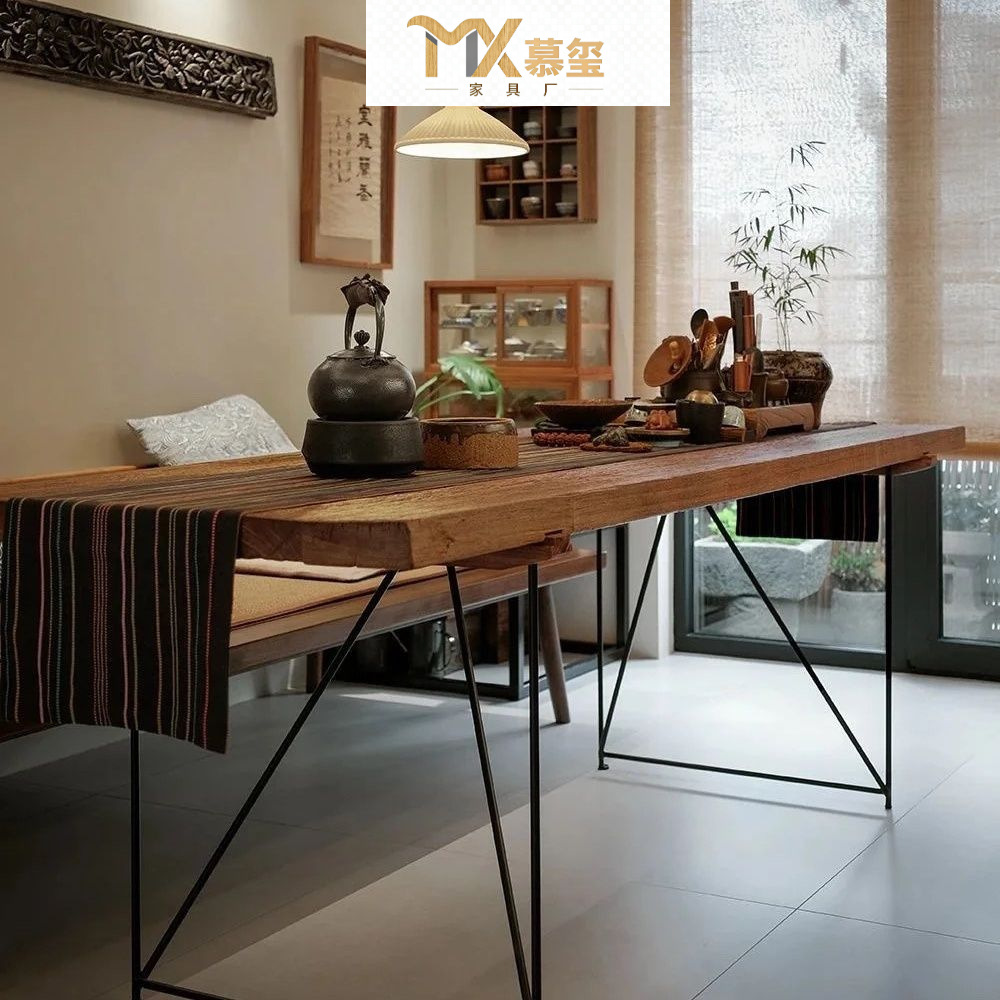 Solid Wood Computer Desk Double E-Sports Table Home Desktop Bedroom Office Workbench Long Desk Workbench