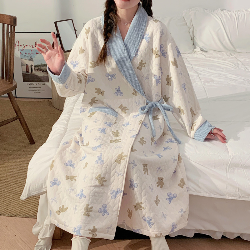 空气棉月子服春秋产后孕妇和服睡衣女秋冬季怀孕期哺乳家居服套装