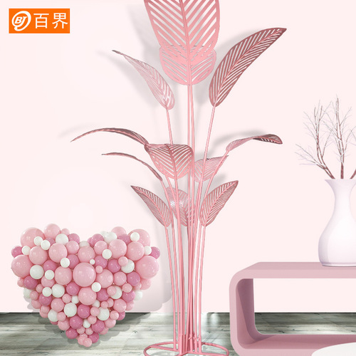 Large iron plant banana leaf shopping mall display window decoration wedding arrangement ornament scenic theme props