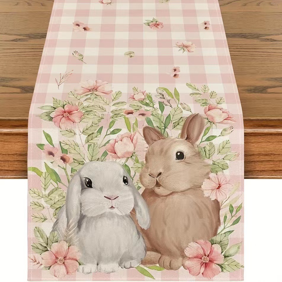 Novedad transfronteriza: Camino de mesa de lino estampado, decoración para sofá, ambiente festivo, estilo nórdico, tira larga.