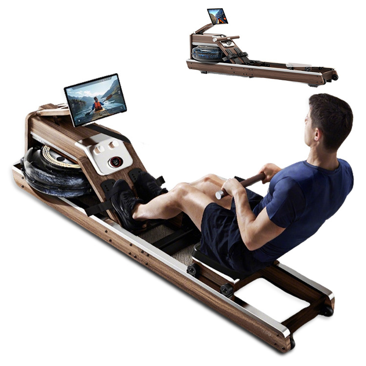 Commercial Fitness Equipment Adjustable Water Resistance Rowing Machine Professional Home Indoor Rowing Machine Aerobic Leg Exercise Equipment
