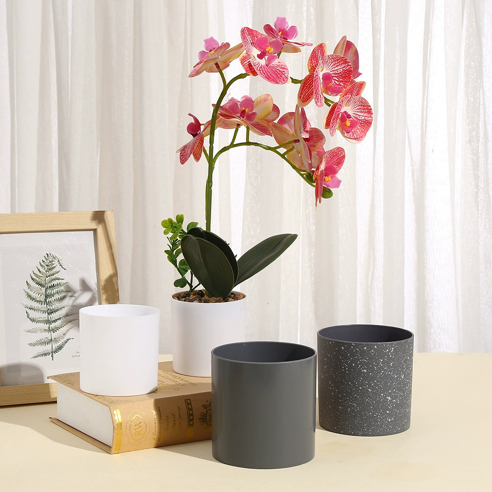 Домашний креативный круглый рот пластиковый цветочный горшок балкон шкаф ТВ-шкаф фаленопсис цветочная рассада бонсай имитация суккулента