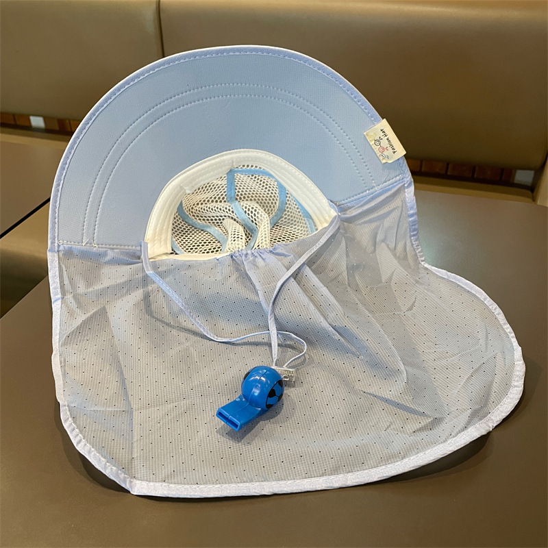 Sombrero para niños Sombrero de protección solar transpirable de malla fina de verano para niños y niñas Sombrero para el sol de viaje para bebés Gorro para el sol de cuello