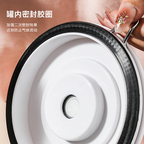 304 stainless steel exhaust valve breathable sealed storage tank with spoon fresh-keeping tank coffee bean tank coffee sealed tank