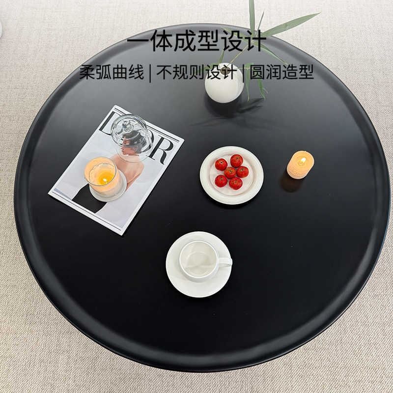 网红飞碟茶几极简圆形家用简约客厅小户型现代设计师高级轻奢悬浮|undefined