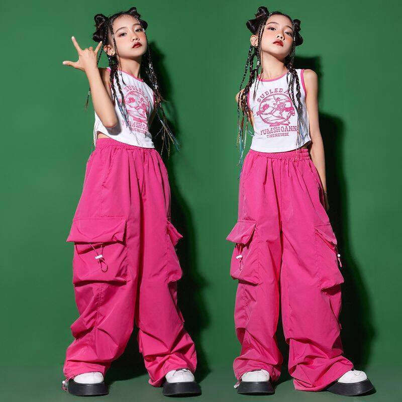 少儿hiphop舞蹈演出服爵士舞表演服装女童嘻哈女孩走秀街舞潮装
