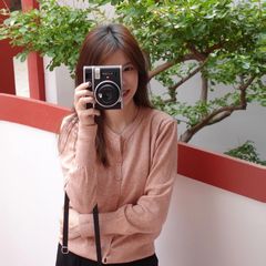 早秋韩系穿搭粉色针织开衫女外搭小众设计感宽松毛衣外套长袖上衣