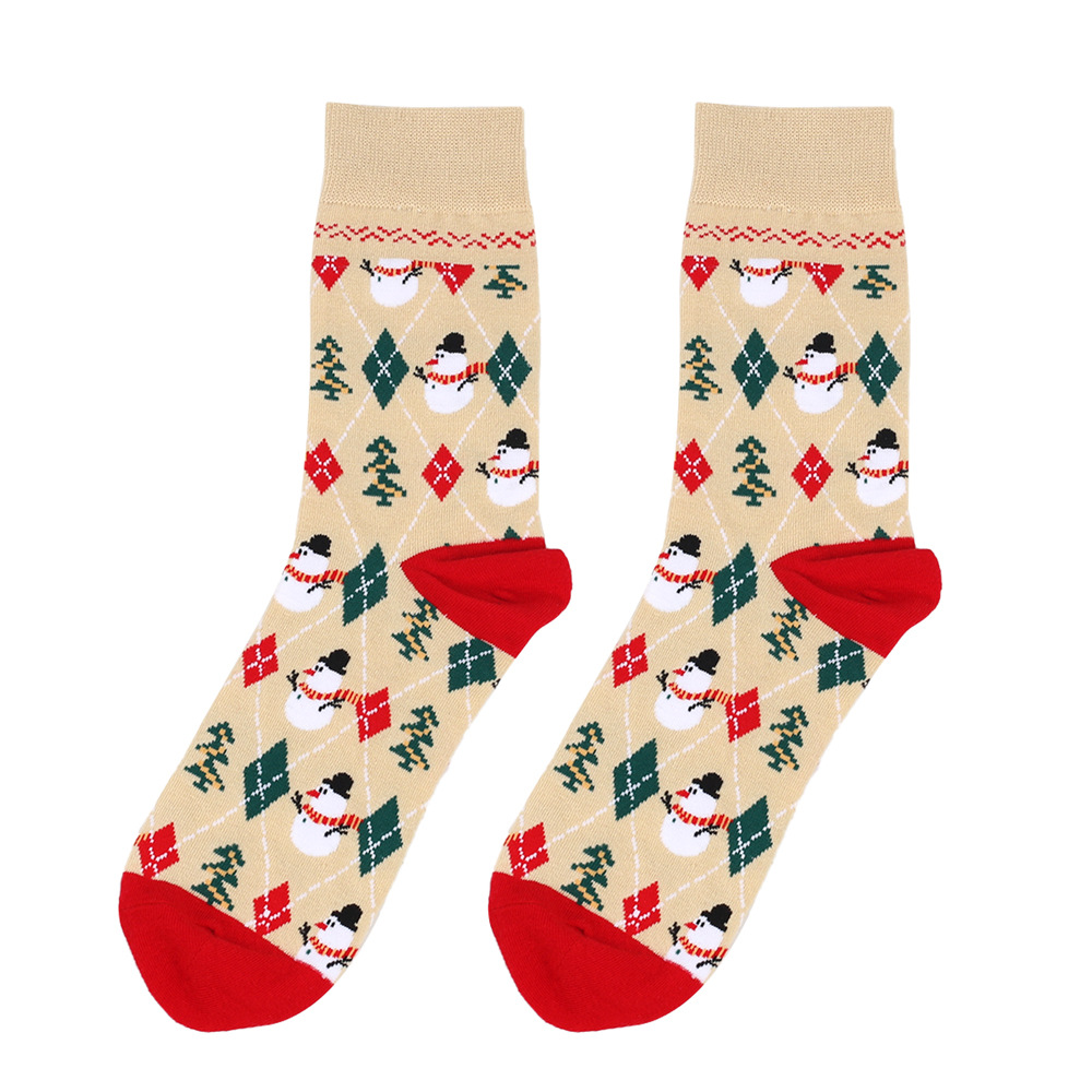 Women's Socks & Hosiery enlarged Christmas socks, large size men's socks, cotton socks, men's socks, women's socks, new Christmas mid tube socks trend_voghion.com
