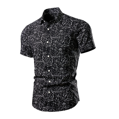 Men's Fashion Multicolor Floral Shirt Western Trend Casual Plus Size Short Sleeve Shirt Men's Clothing
