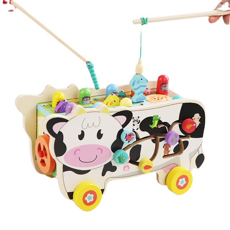 Transfronterizo piano de madera para niños golpeando hámster bebé capacidad de coordinación mano-ojo golpeando ratón remolque juguetes educativos