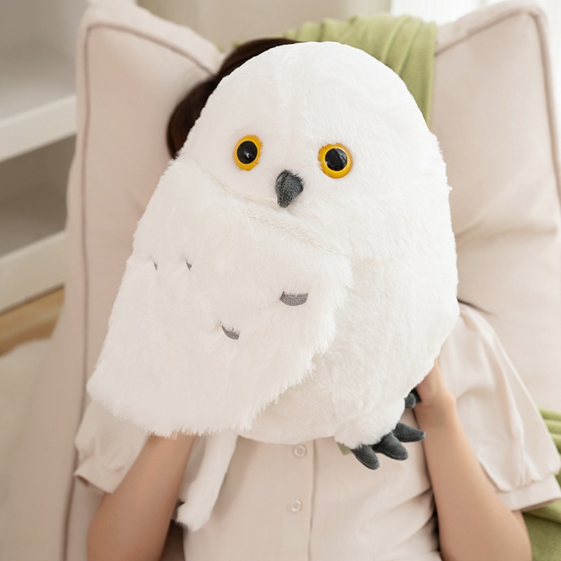 Cute cabeza inclinada búho mágico muñeca dibujos animados pájaros juguetes de peluche bebé muñecas animales cognitivos