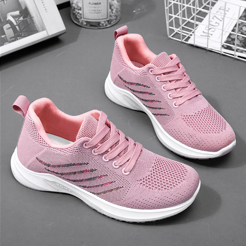 Zapatos de mujer primavera nuevos zapatos de mujer de comercio exterior zapatos transpirables zapatos de correr ligeros zapatos deportivos casuales con suela suave al por mayor