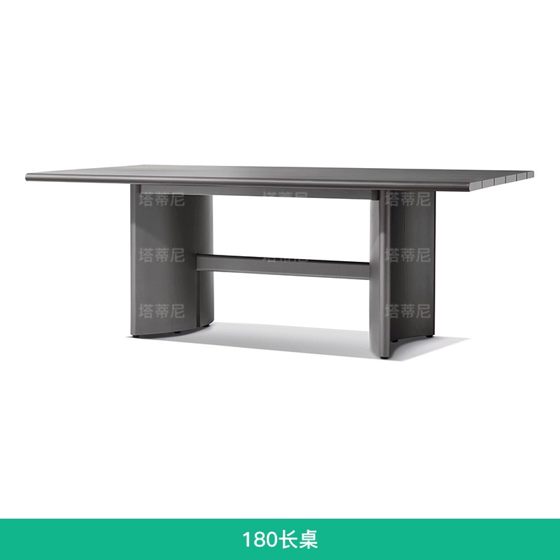 Mesa y silla de madera maciza al aire libre, patio villa, mesa larga de ocio al aire libre, terraza de jardín al aire libre, combinación de mesa impermeable y protector solar image 10