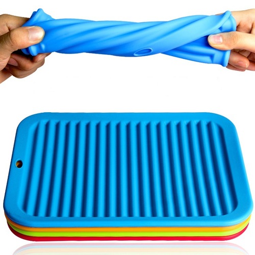 Silicone water filter pad drying pad casserole pad large wave pattern induction cooker insulation pad dining table coaster plate pad placemat
