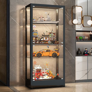 Hand-held Display Cabinet Household Lego Display Rack with Light Glass Cabinet Display Cabinet Transparent Model Display Cabinet Wine Cabinet Storage