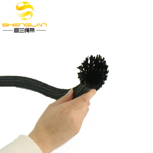 Black Fireproof, Flame-Retardant, High-Temperature Resistant Aramid Braided Sleeve, Wear-Resistant and Cut-Resistant Kevlar Cable Sheath for Wire Harnesses