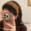 Brown ring wide-brimmed headband ~ about 5cm wide