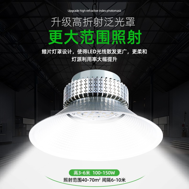 工厂直营led工矿灯超亮节能鳍片天棚灯工厂房灯工业仓库车间室内