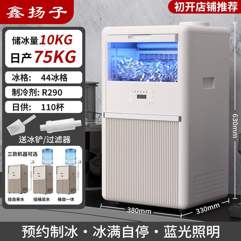 Xinyangzi 製氷機商業低電力製氷機家庭用大容量ミルクティーショップ製氷機自営業ボトル入り水|undefined