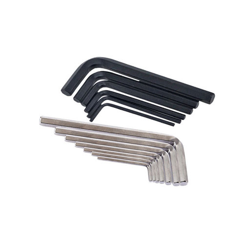Nickel-plated L-shaped hexagonal wrench, hexagonal key set, hexagonal wrench, hexagonal screwdriver 0.9mm-8mm