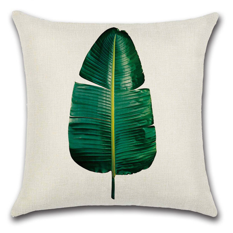YC Amazonas plantas tropicales flor decoración abrazo funda de almohada casa sofá funda de almohada cojín de hoja de plátano coche