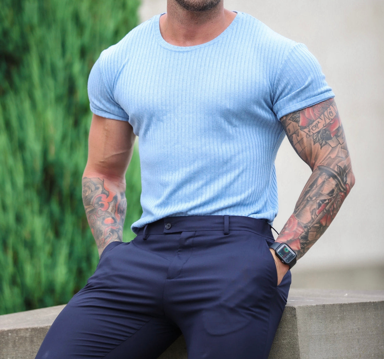 Men's Solid Color Simple Style Round Neck Short Sleeve Regular Fit Men's T-shirt display picture 15