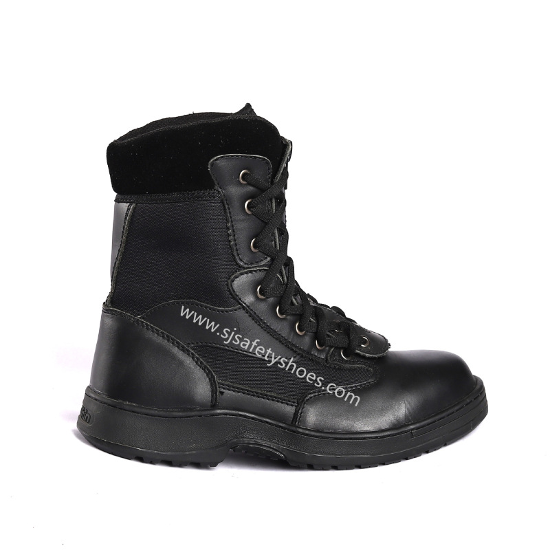 Cross-Border Men's Safety Shoes Steel Toe High-Quality Safety Boots Leather Anti-Slip Safety Boots High-Top Work Boots