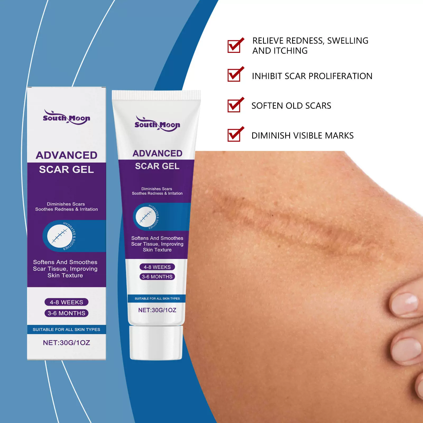 SOUTH MOON 身体护理凝胶 温和滋养清洁舒适肌肤光滑柔嫩凝胶