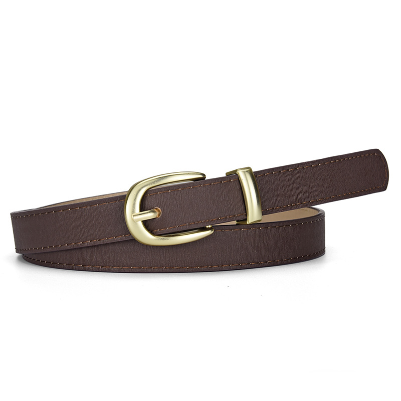 Cinturón Fino para Mujer de PU y Aleación para Jeans