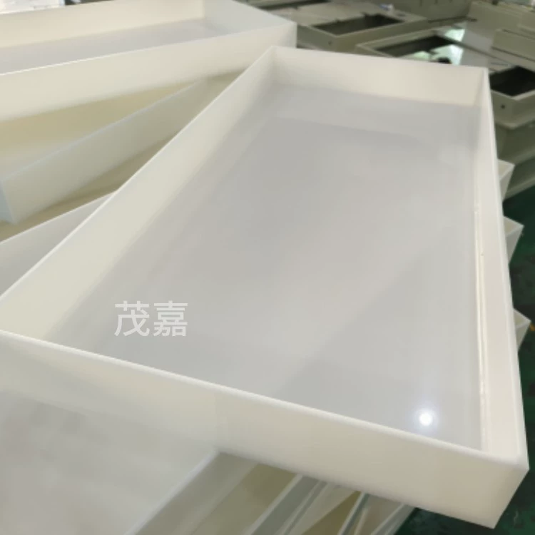 Индивидуальный поддон для сбора воды из материала PP, чисто белый цвет, химический поддон для лабораторного использования