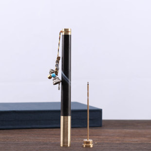 ebony portable incense tube line incense tube dark sandalwood line incense insert short mini incense tube home aromatherapy gift box