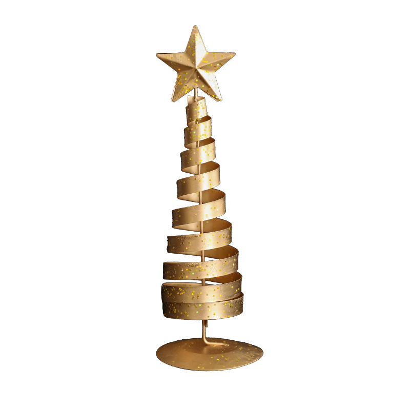 鉄芸五芒星置物北欧創意ミニクリスマス装飾品デスクトップ装飾クリスマスツリー装飾道具|undefined