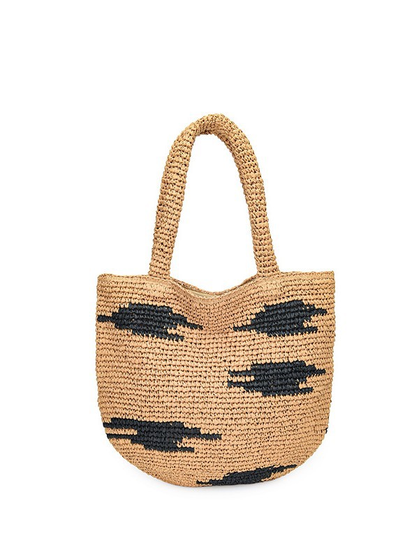 Bolsa de paja de gran capacidad para mujeres verano 2026 nueva moda de paja de hombro bolsa de brazo de vacaciones en la playa bolsa