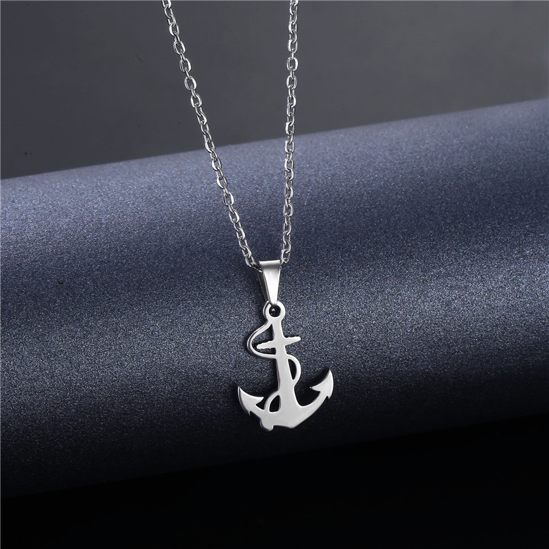 Wholesale Jewelry Stainless Steel Hollow Geometric Tag Necklace Nihaojewelry display picture 41