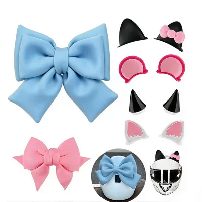 Bow Tie Electric Vehicle: Motosiklet dəbilqələri - blue-bow-6-piece-set