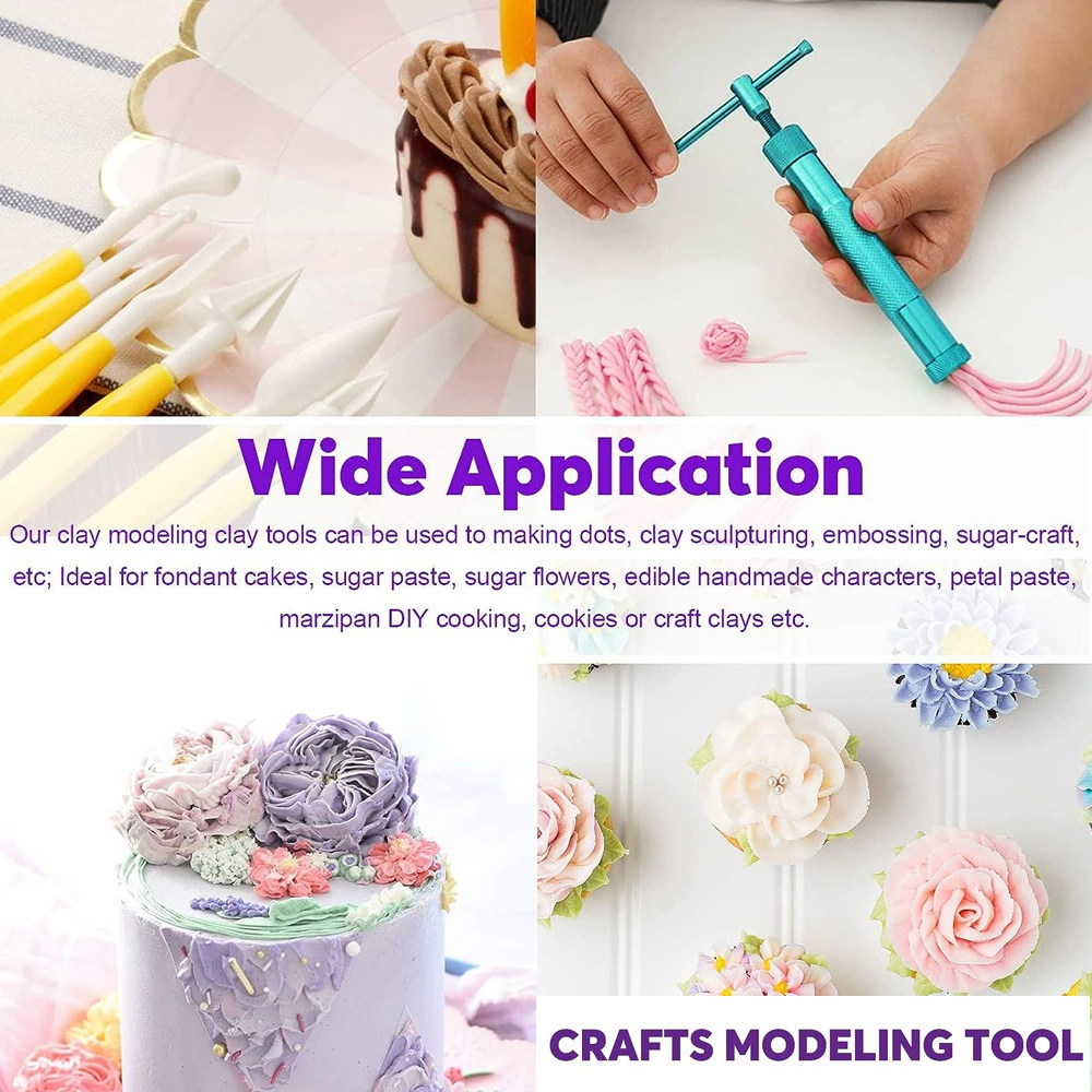 Cross-border pottery tools 33-piece set, clay squeezing gun, pill stick, clay sculpture carving knife, DIY clay squeezing machine