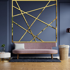 亞克力線條裝飾腰線電視背景亞克力鏡面貼 臥室客廳裝飾牆貼組合