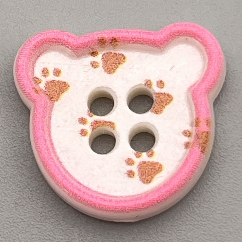 现货彩色四孔猫头塑料彩印纽扣DIY儿童女装毛衣外套针织衫装饰扣|undefined