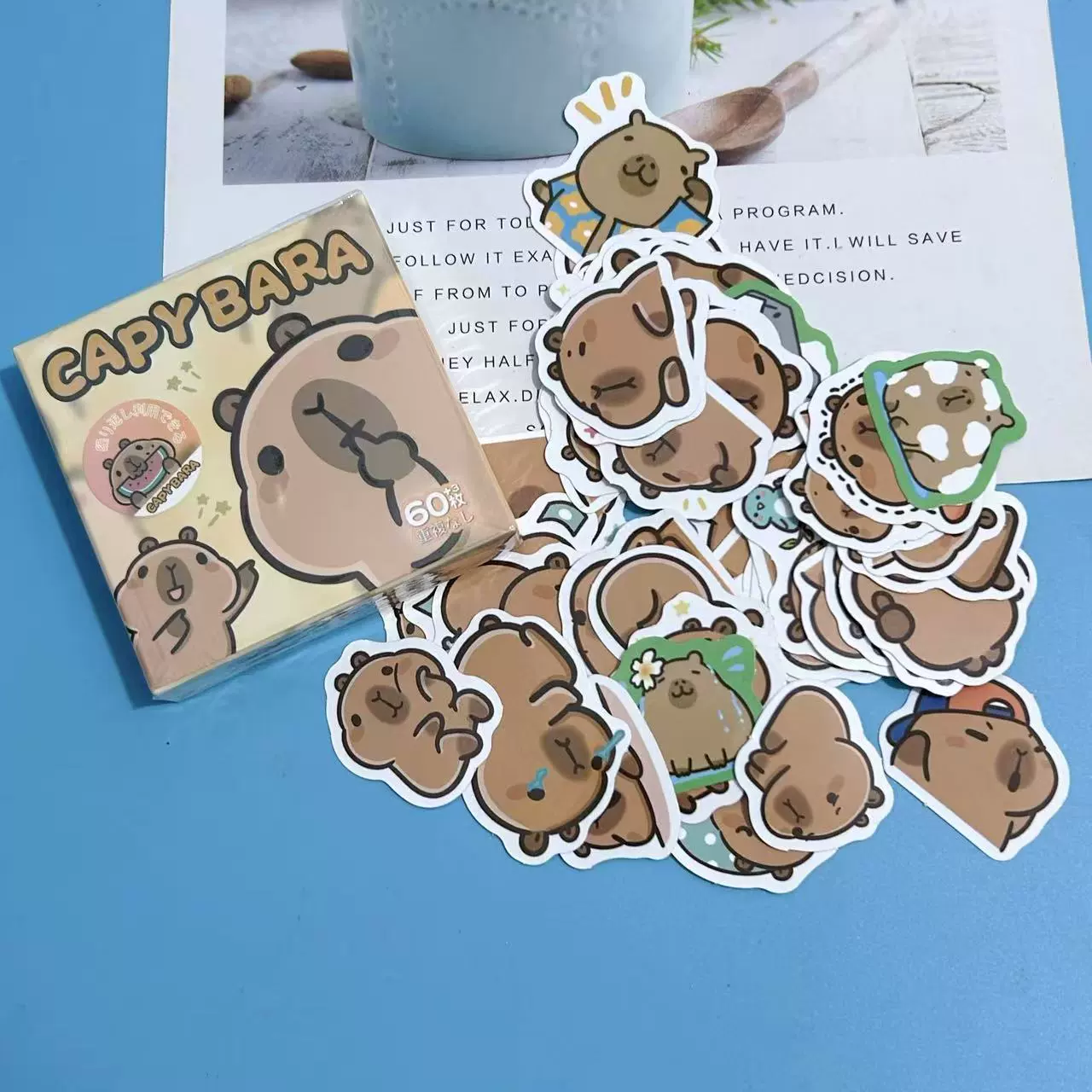 Милый водостойкий cartoon наклейка