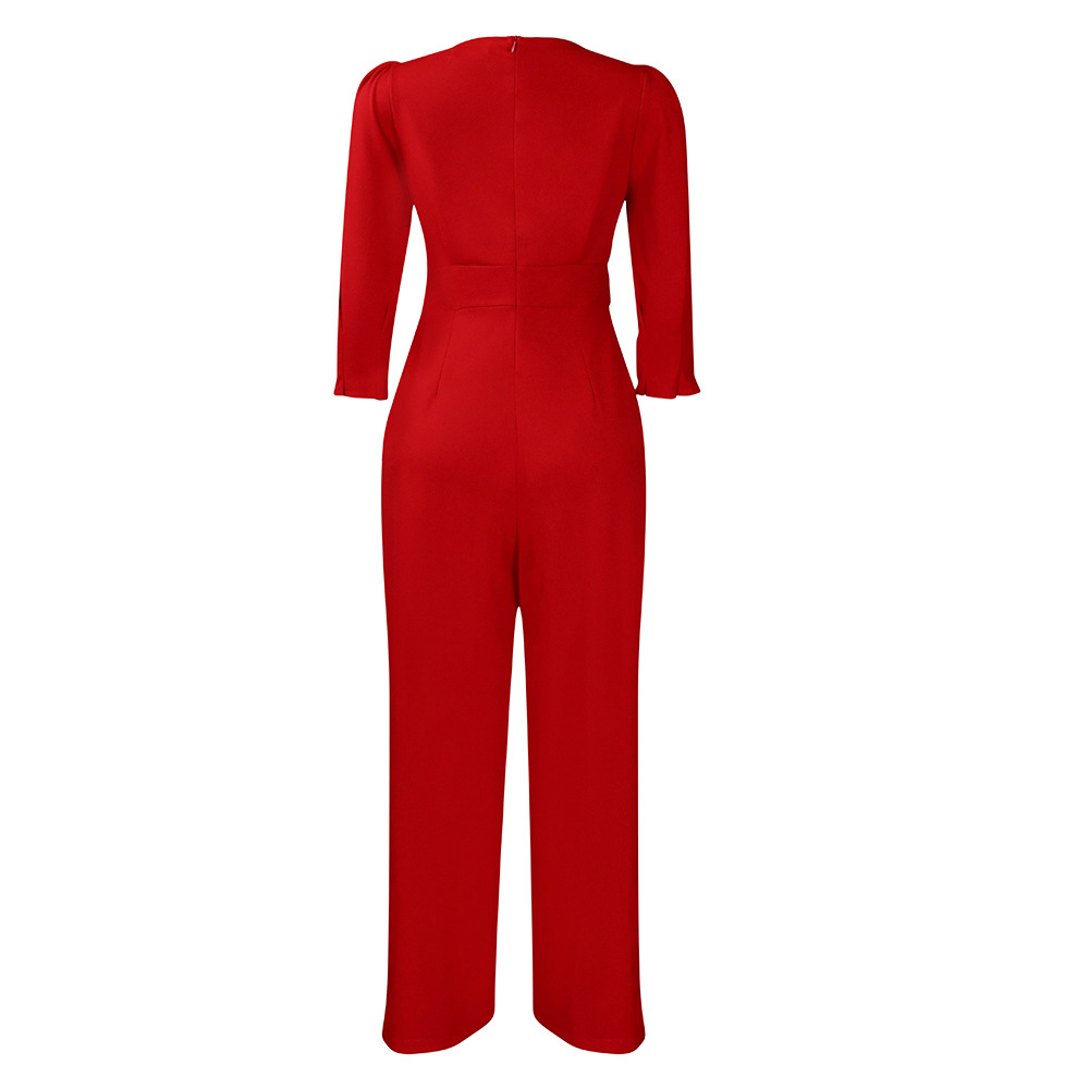 Damen Jumpsuit Langarm Lässig Weites Bein Für Den Winter_voghion.com