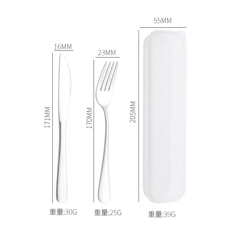 Cuchillo y tenedor de cubierta de acero inoxidable transfronterizo cuchillo y tenedor de tres piezas hotel cuchillo y tenedor de filete de comida occidental conjunto portátil regalos