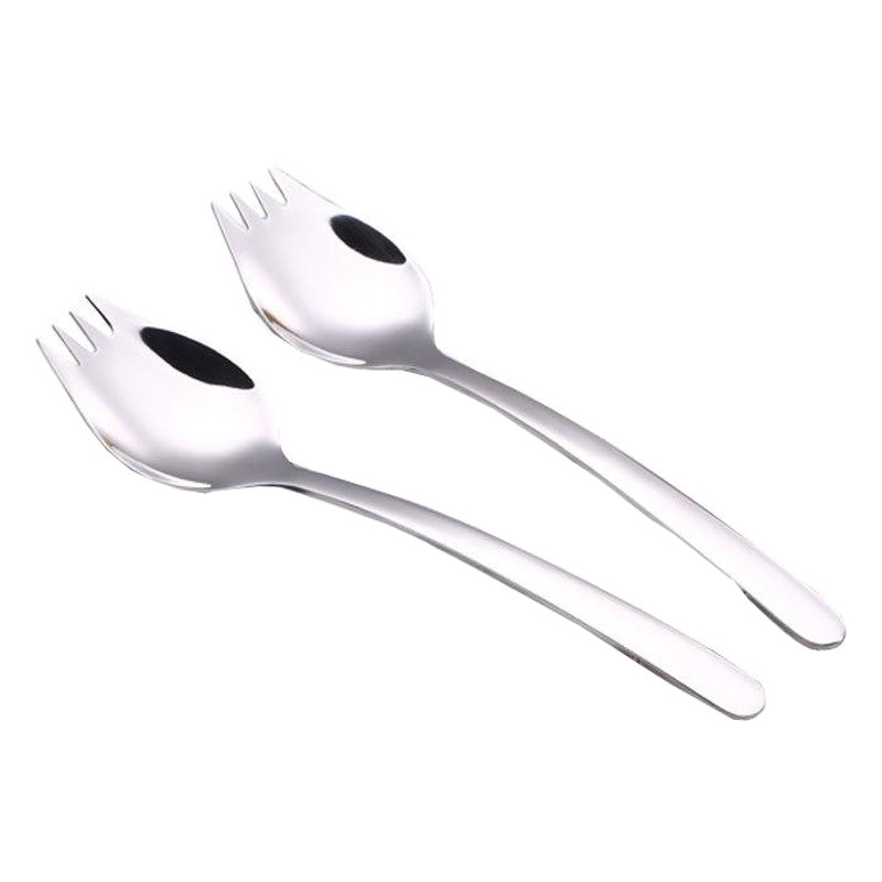 Cuchara de tenedor de acero inoxidable 304 cuchara de tenedor de titanio creativa integrada
