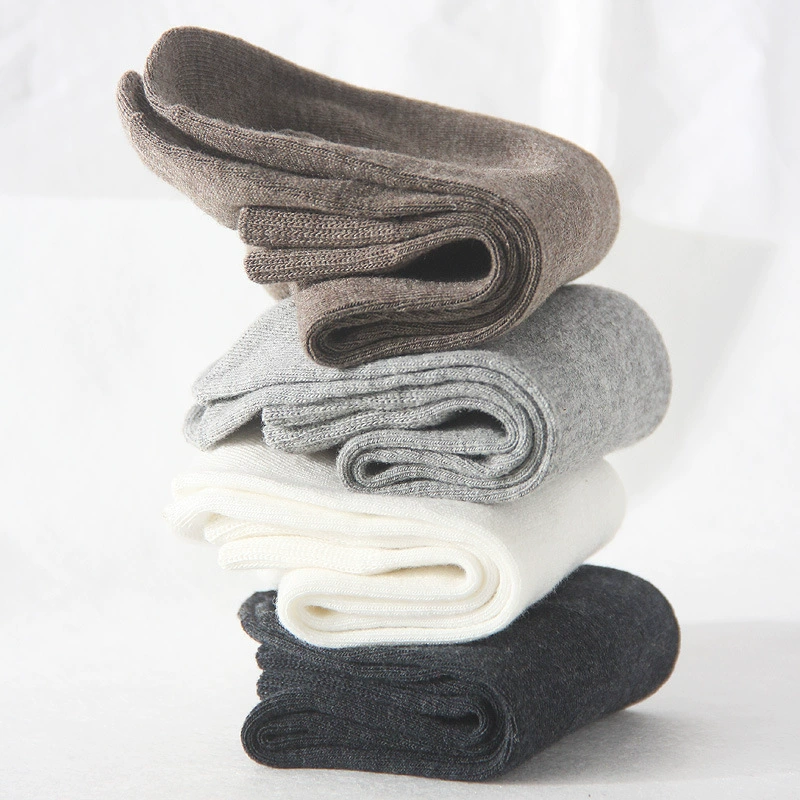 Теплые носки Wuyin в японском стиле для осени и зимы, мужские однотонные чулки среднего размера, женские носки, хлопковые дышащие мужские носки, впитывающие пот