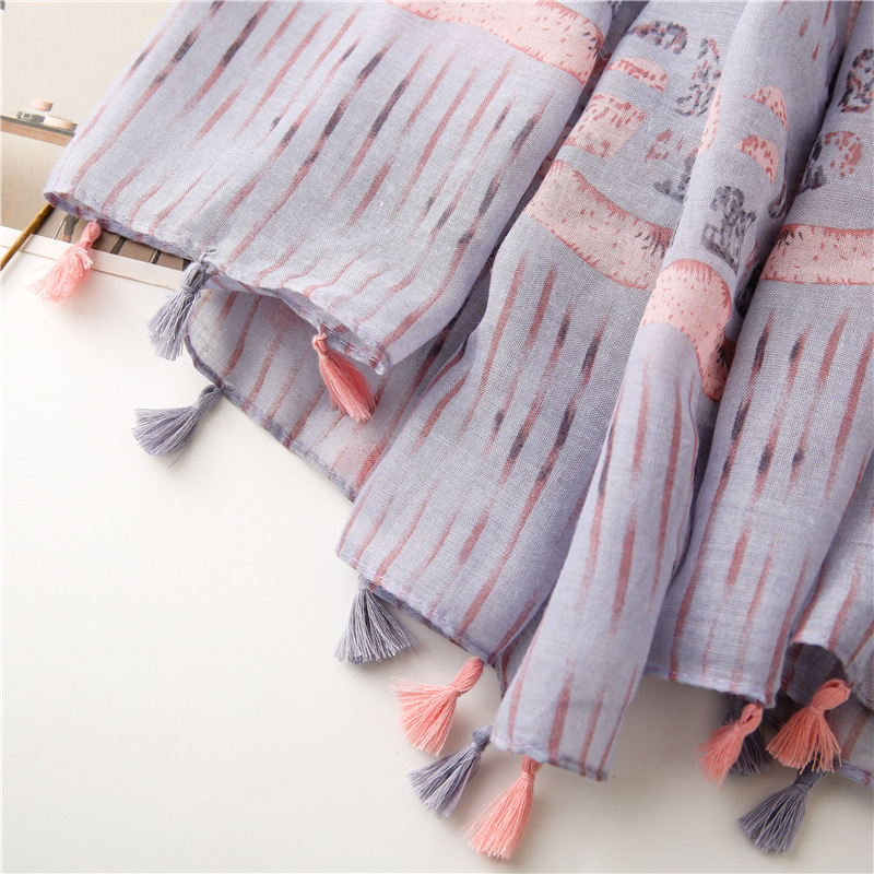 Korean Fashion Style New Feather Towel Scarf display picture 8