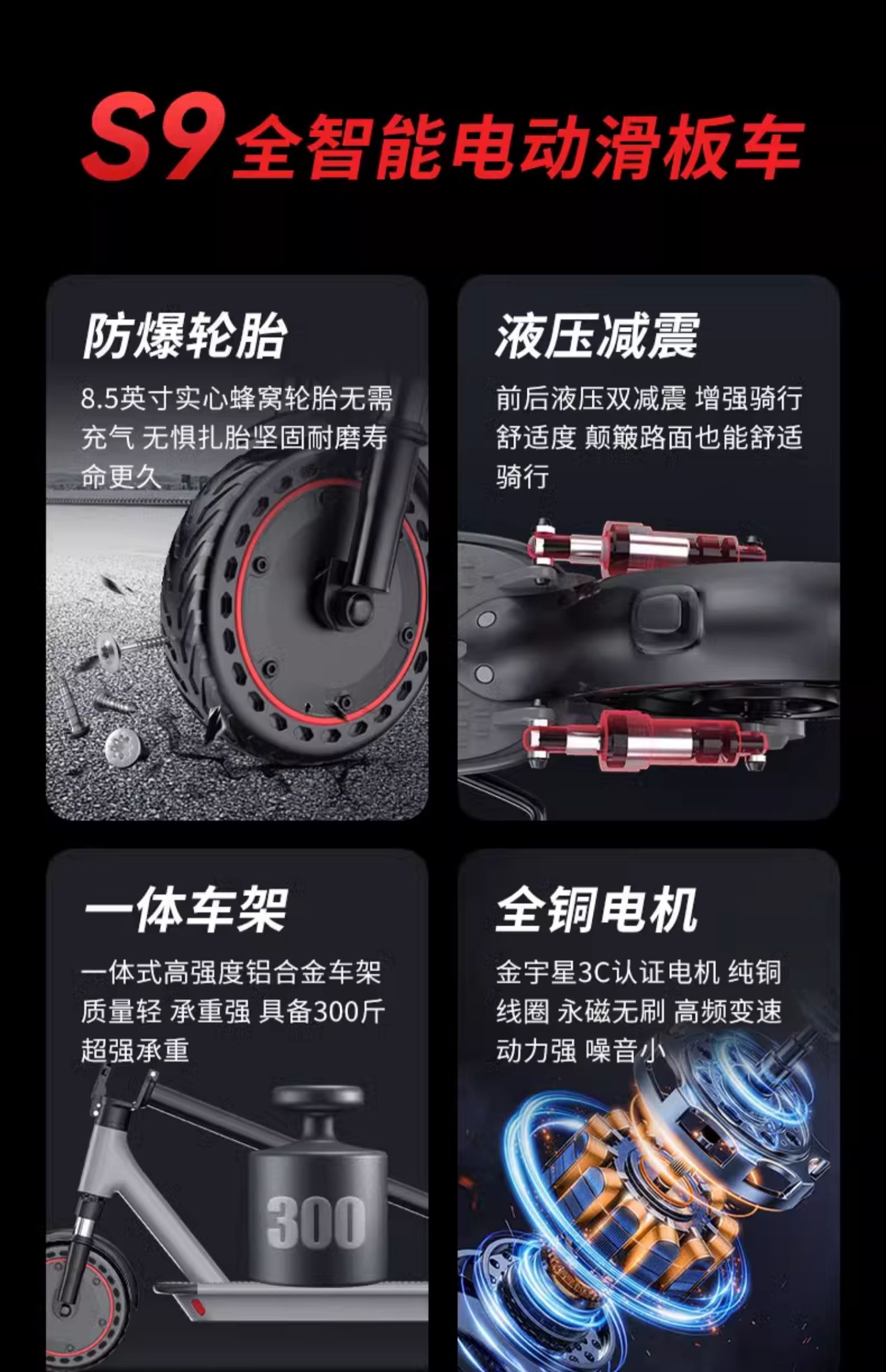 Electric Scooter Folding Electric Vehicle for Adults to Drive to Work, Women's Light and Small Commuting Portable Scooter